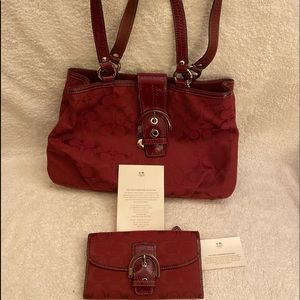 Authentic Coach matching bag & wallet excellent condition with authenticity cert